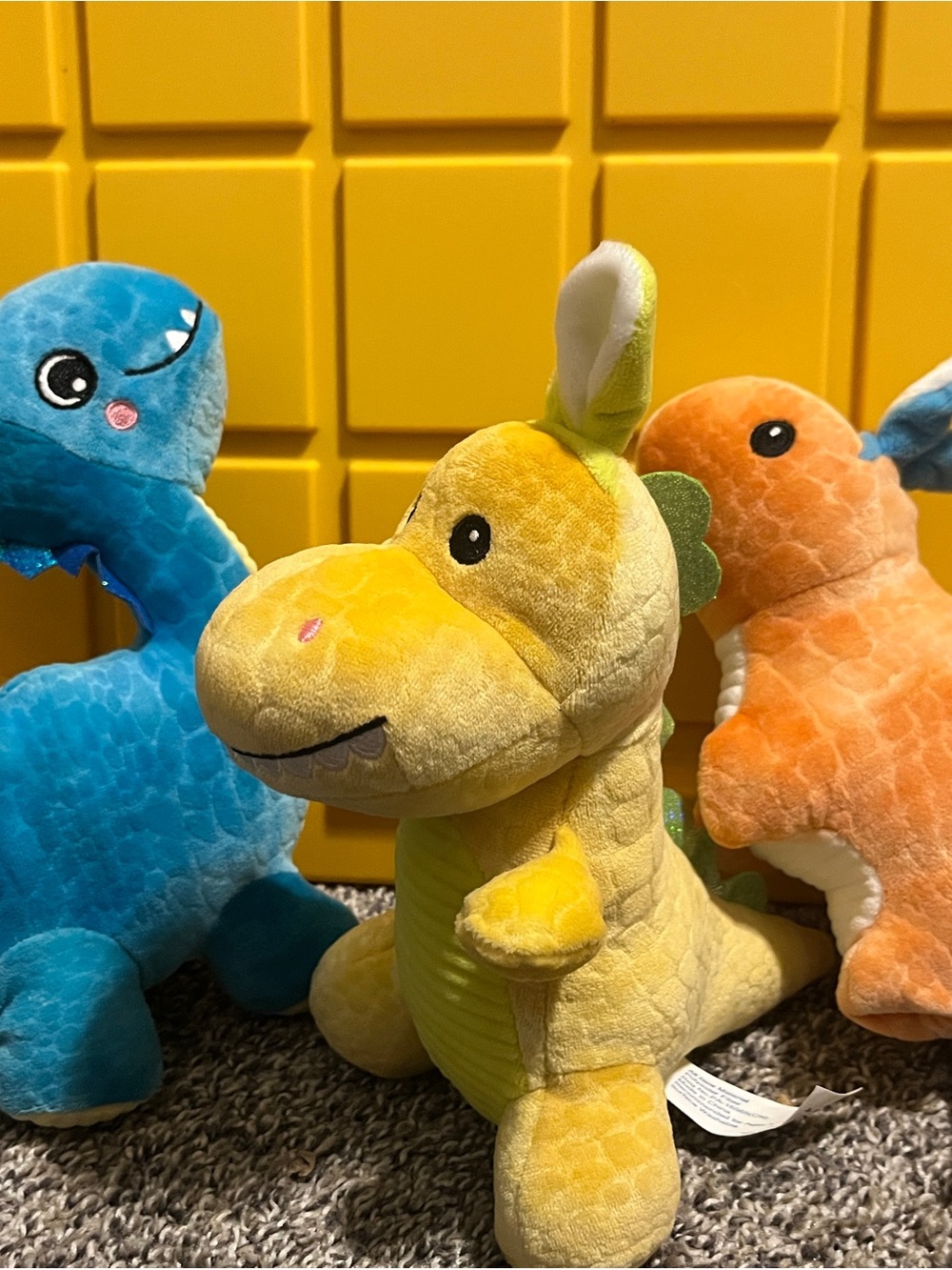 Plush Yellow Dino Stuffed Toy - Soft Kids Plushie